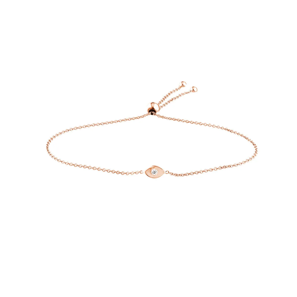 3pt Diamond Evil Eye Bolo Bracelet