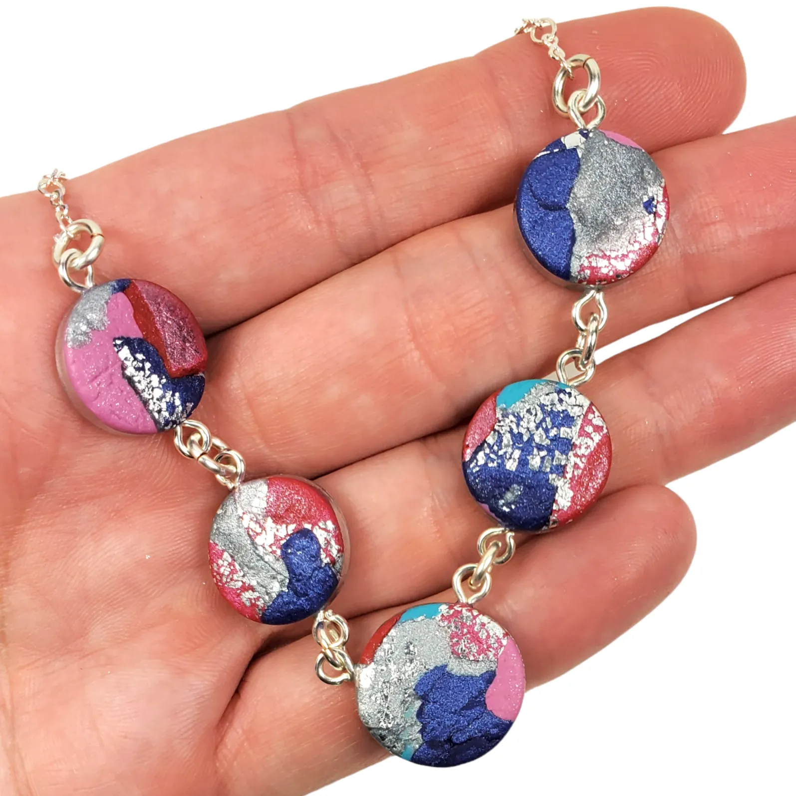 5 Multi Coin Necklace - Very Peri