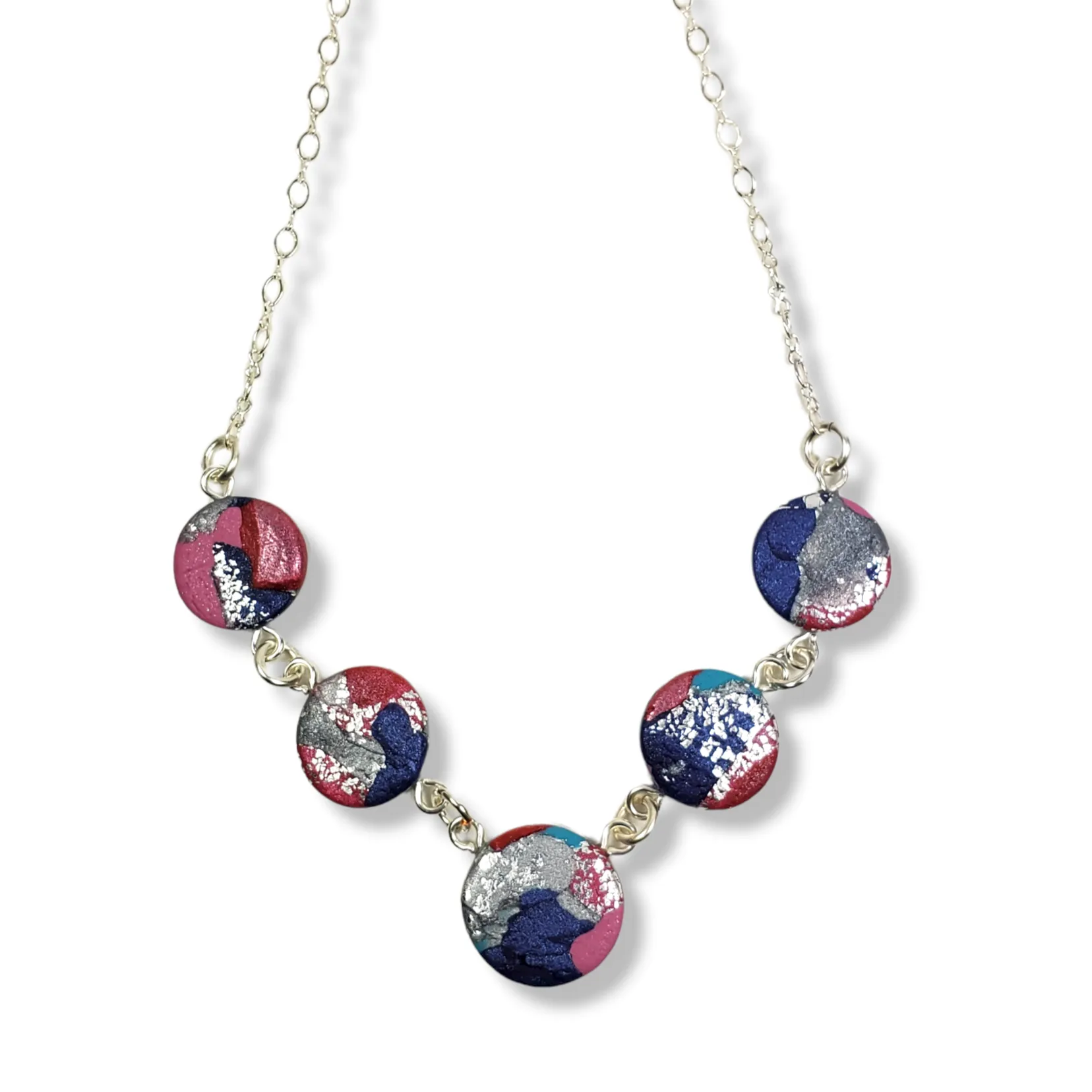 5 Multi Coin Necklace - Very Peri