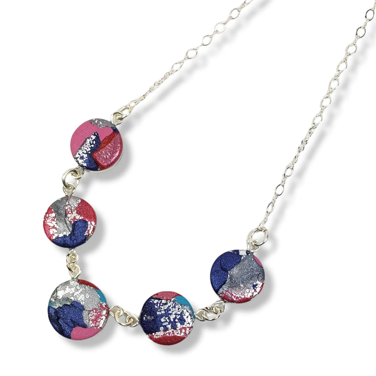 5 Multi Coin Necklace - Very Peri