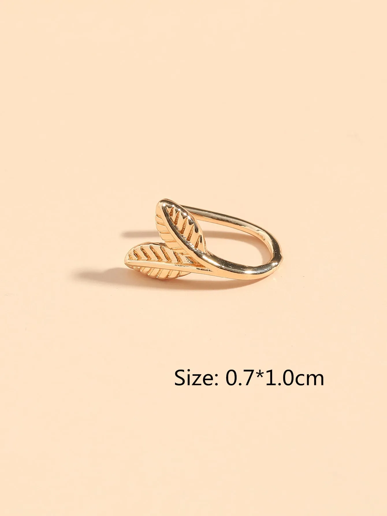 5pcs Leaf & Heart Decor Nose Cuff - Gold- FD ⚡