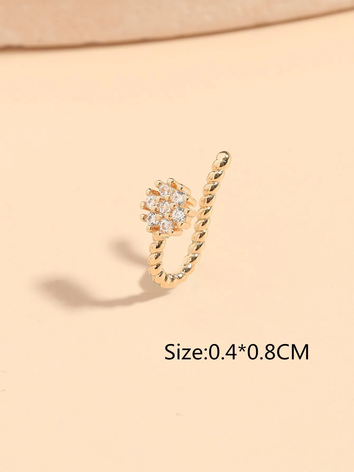 5pcs Leaf & Heart Decor Nose Cuff - Gold- FD ⚡