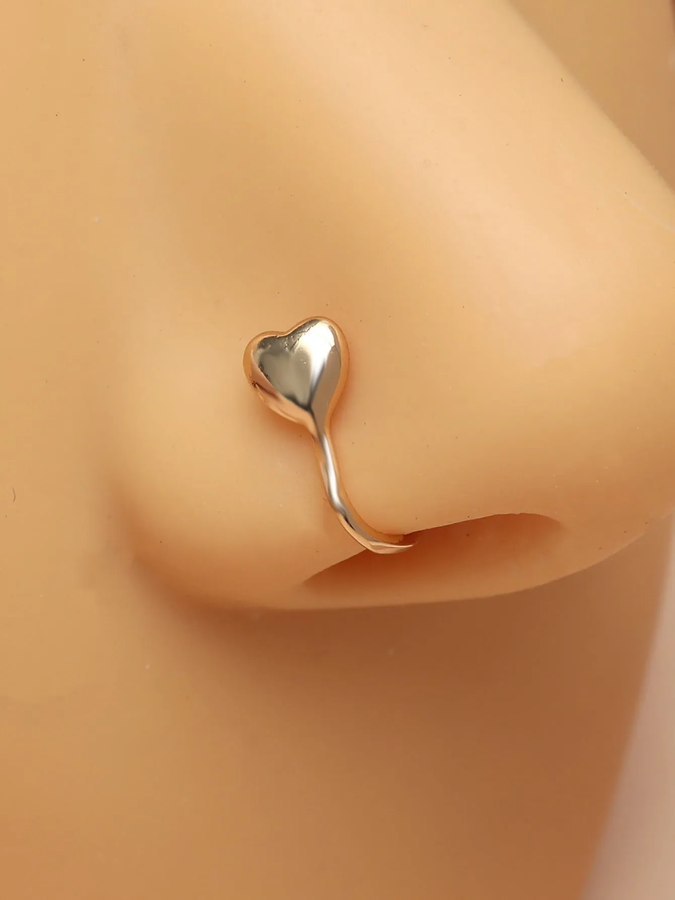 5pcs Leaf & Heart Decor Nose Cuff - Gold- FD ⚡