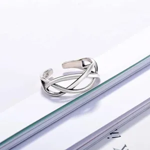 925 Sterling Silver Celtic Knot Adjustable Ring for Women