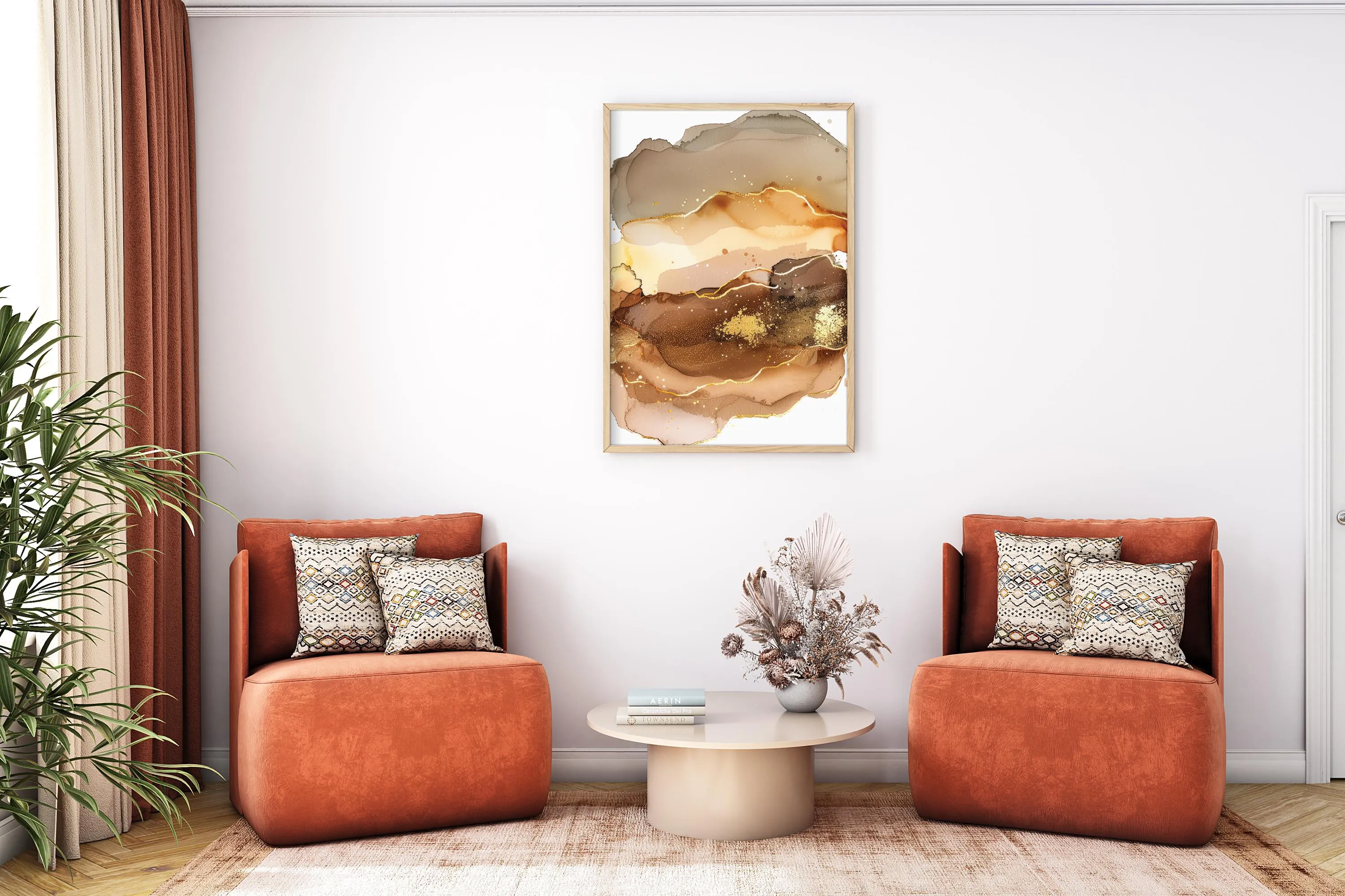 Abstract gold art, stunning archival print inspired by Texas sunsets, chic decor for any space, a perfect gift for art enthusiasts!