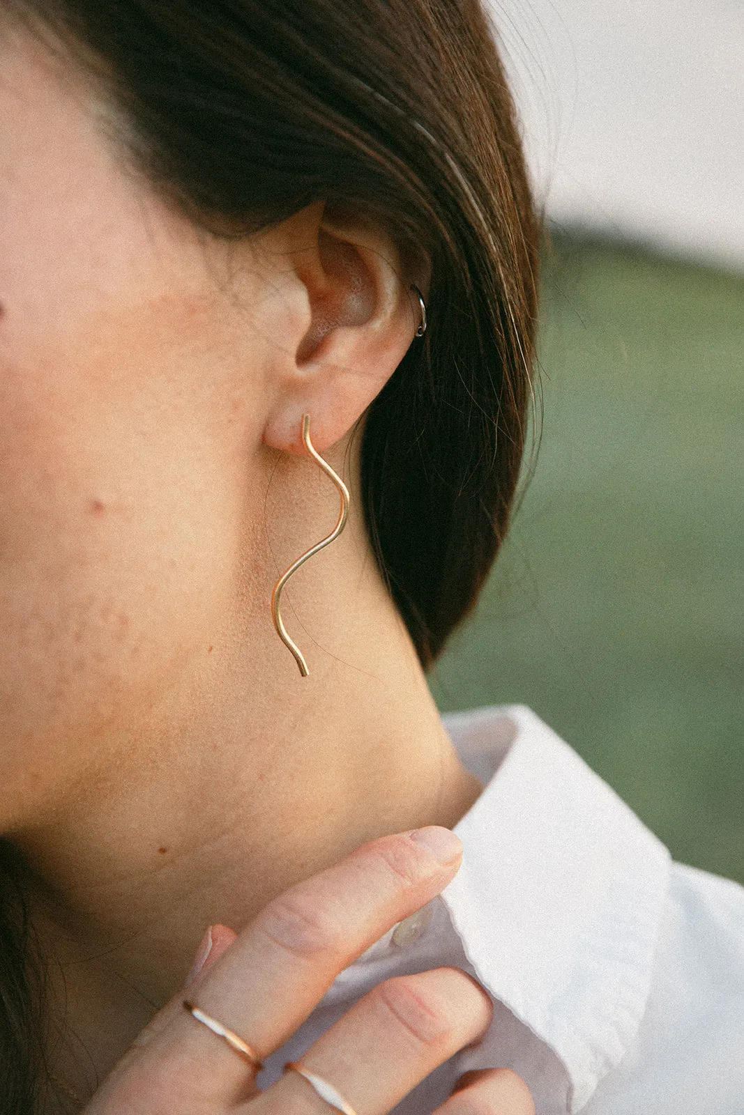 Abstract Line Earrings