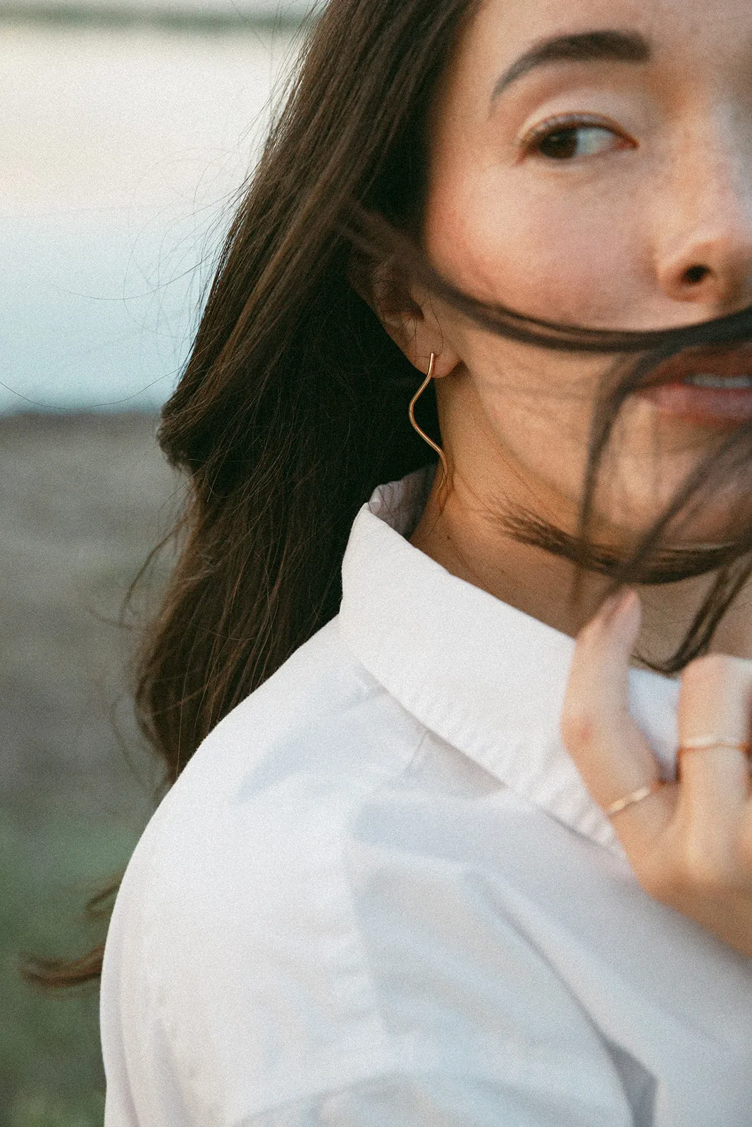 Abstract Line Earrings