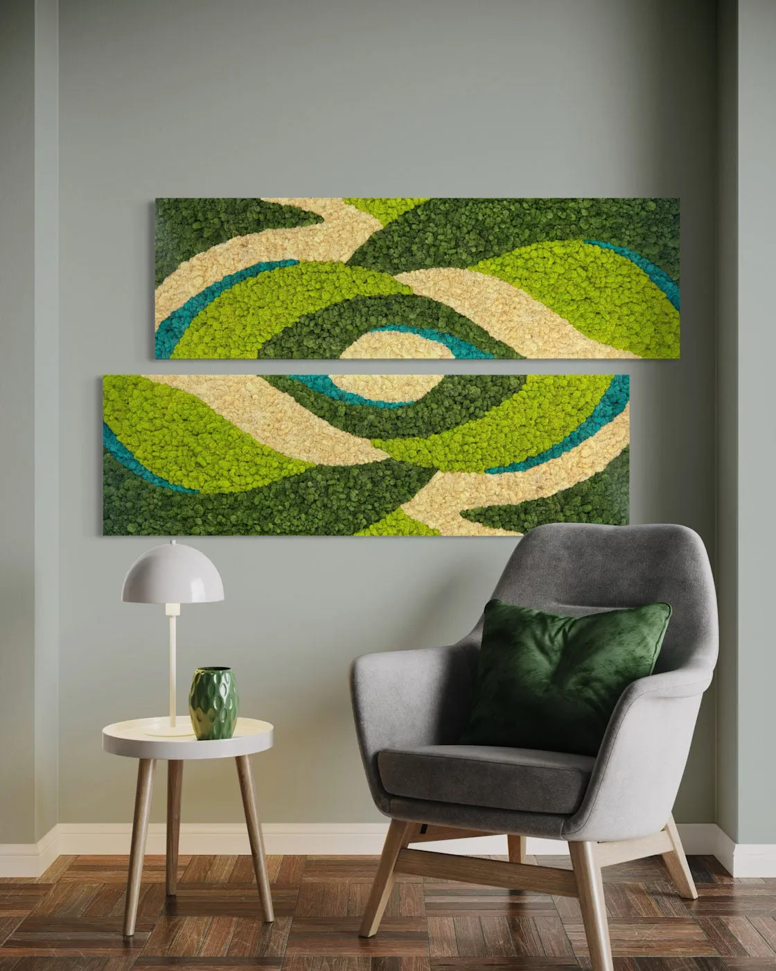 Abstract Modern Moss Art