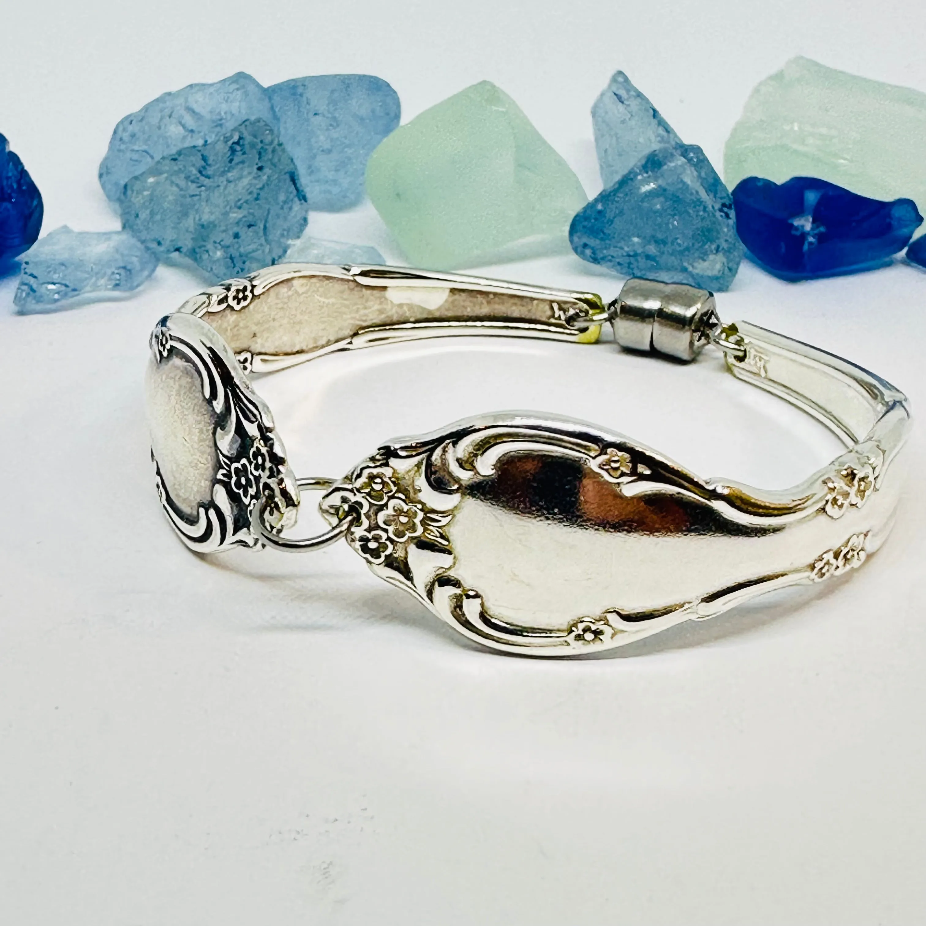 “Affection” 1960 Vintage Silverware Spoon Bracelet | Up-Cycled Jewelry | Antique