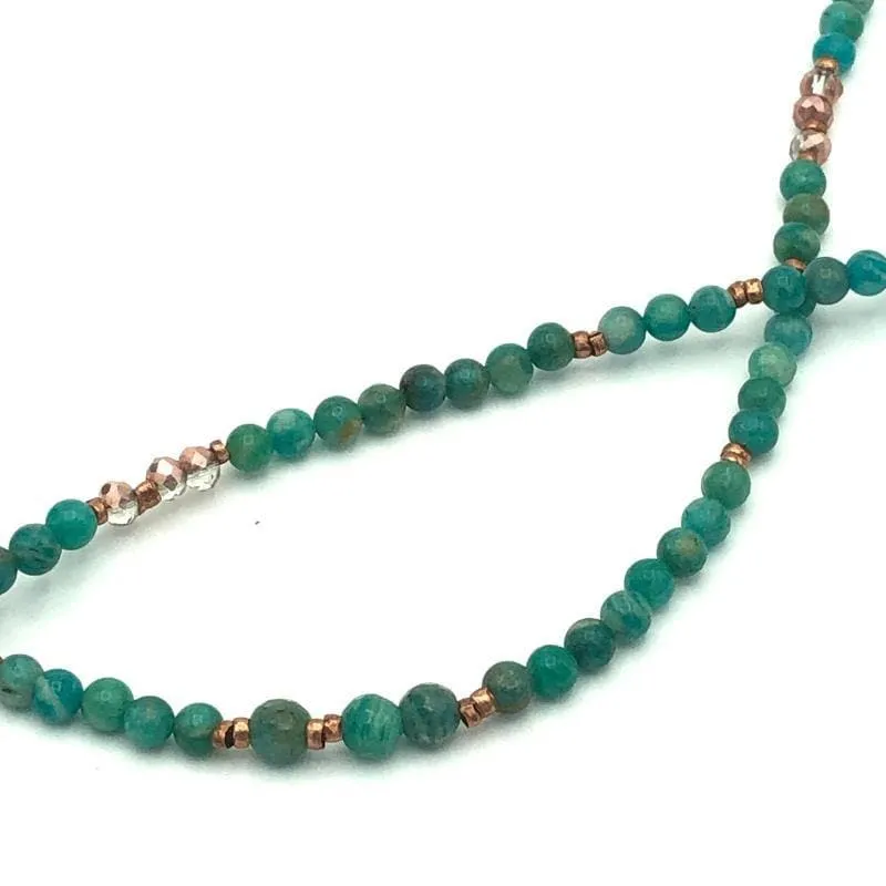 Amazonite Gemstone Cross Necklace