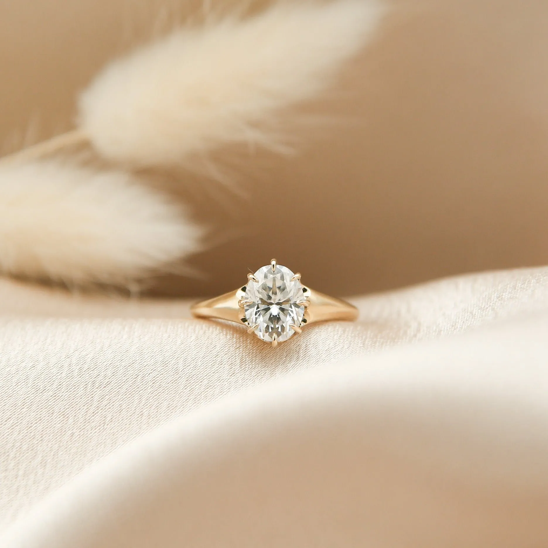 Amelia | 14k 2ct Moissanite Ring