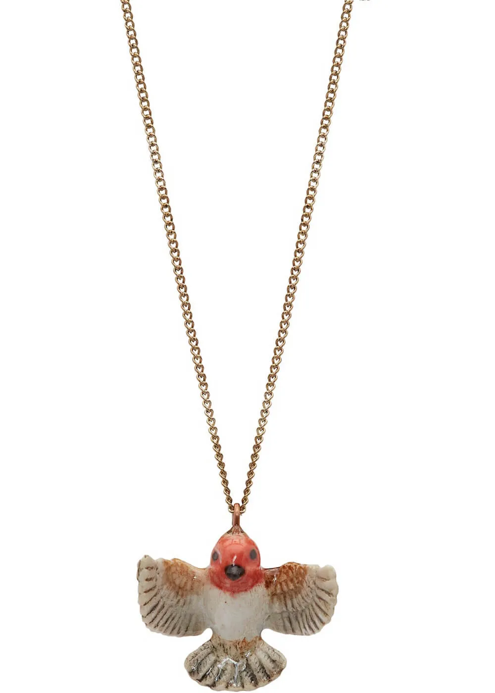 And Mary Flying Robin Necklace Red