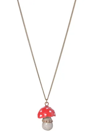 And Mary Toadstool Necklace Red