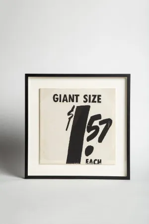 ANDY WARHOL | 1963 ANDY WARHOL "GIANT SIZE" PRINT, FRAMED