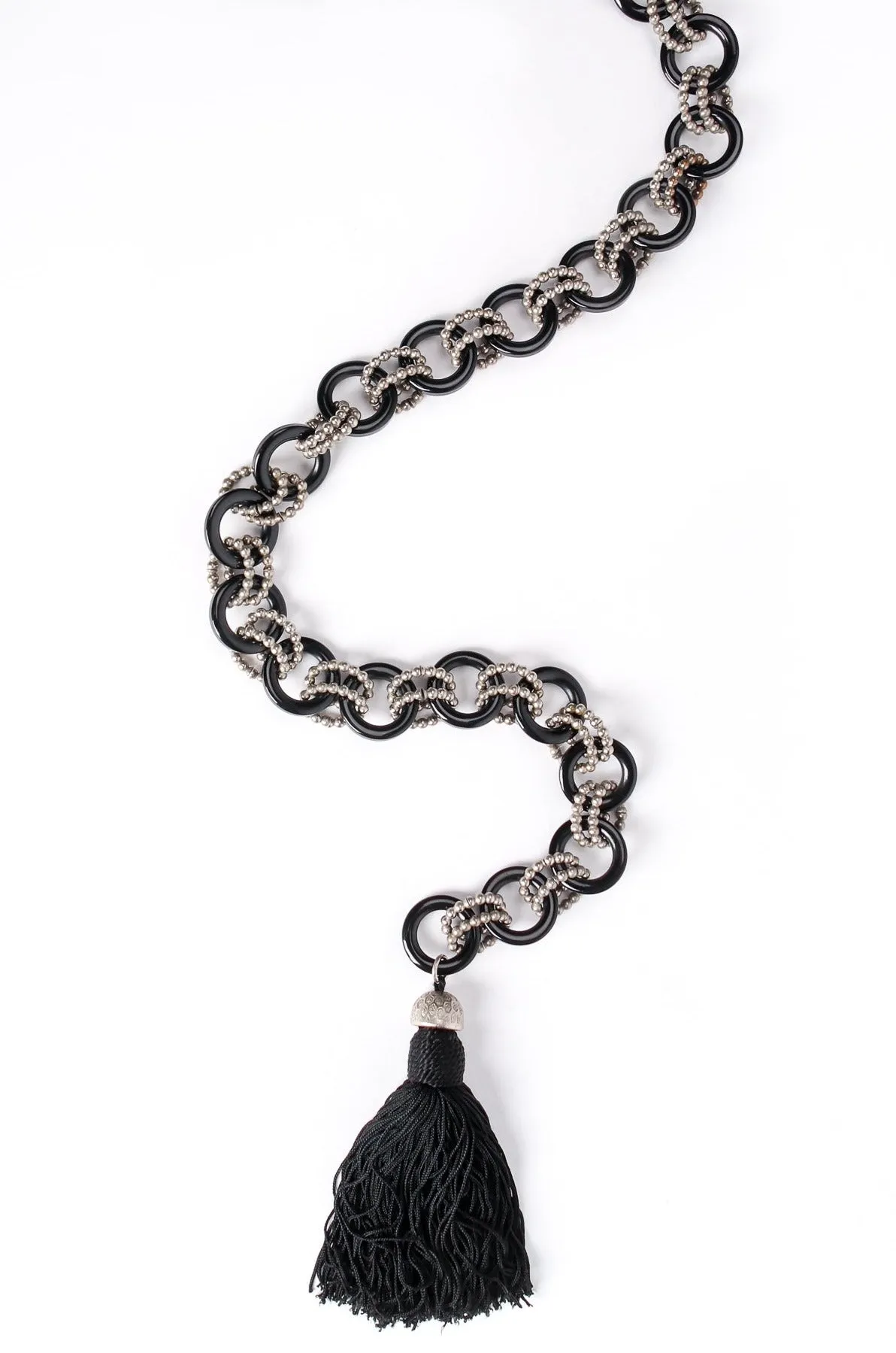 Bakelite Ball Chain Tassel Belt