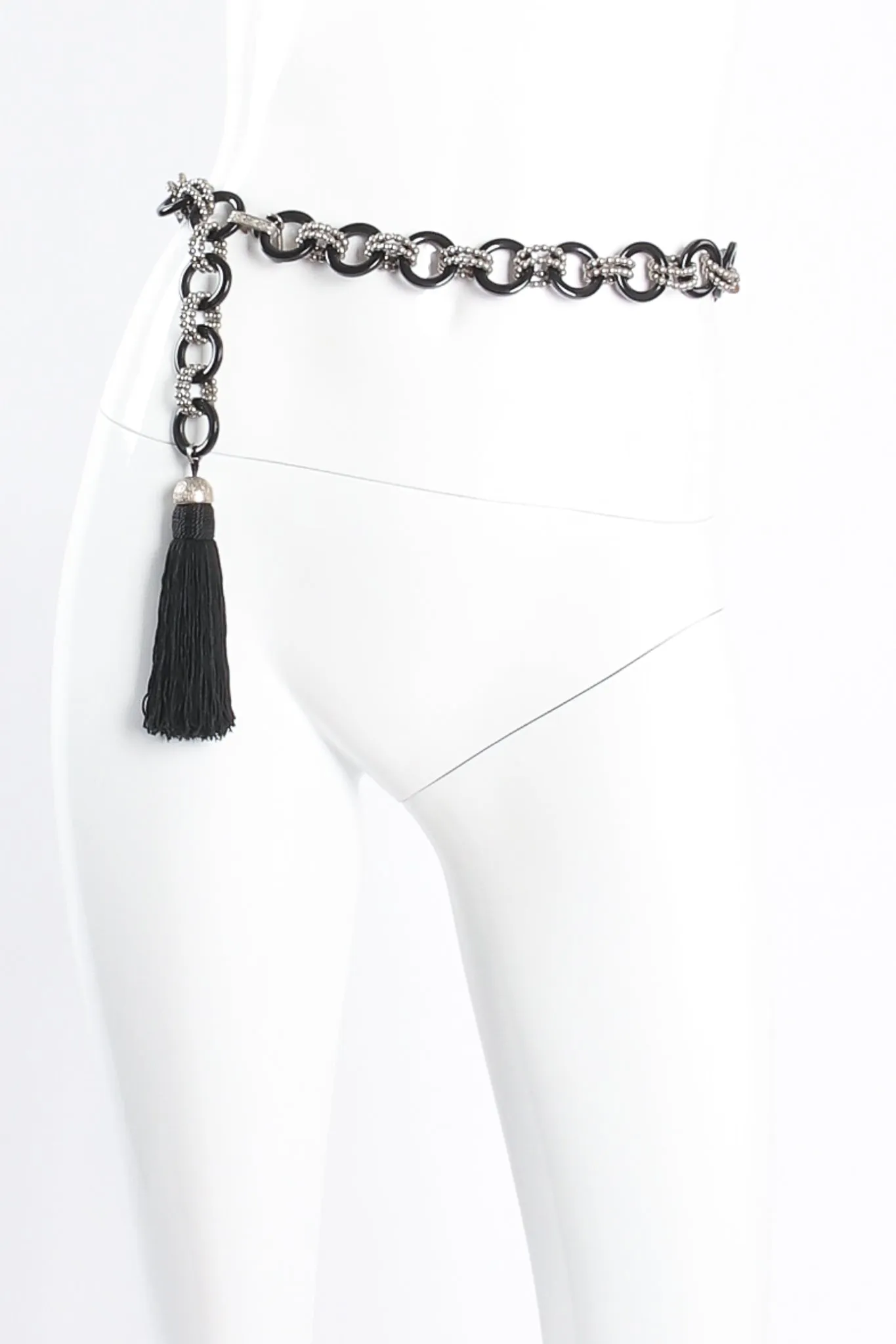 Bakelite Ball Chain Tassel Belt
