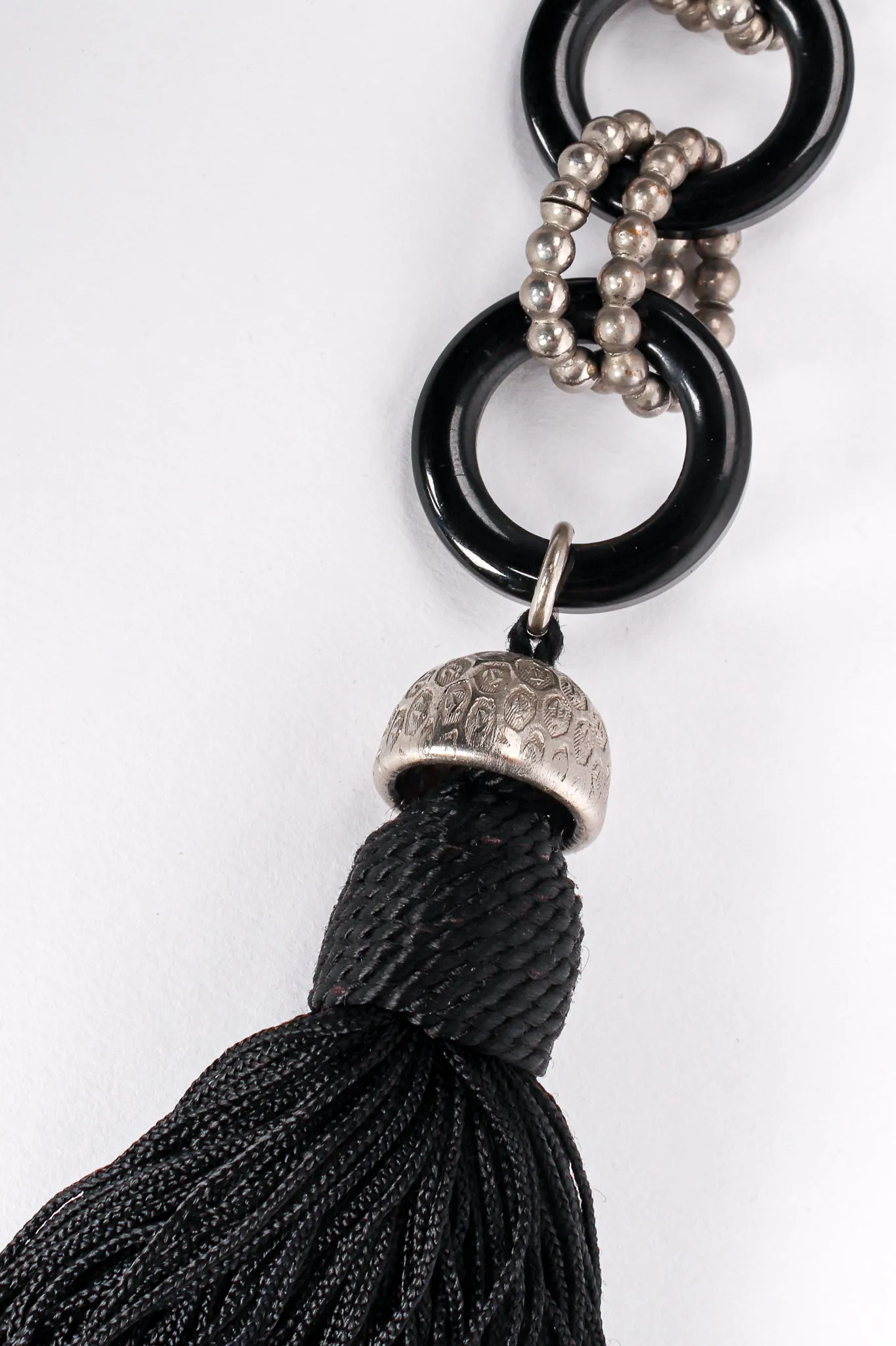 Bakelite Ball Chain Tassel Belt