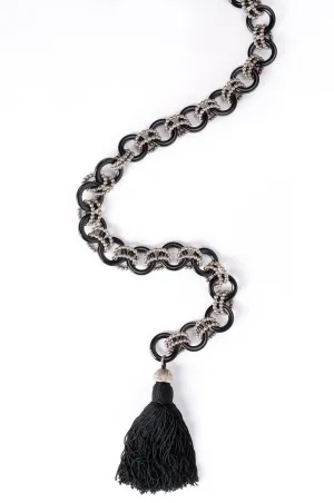 Bakelite Ball Chain Tassel Belt