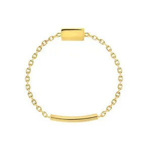 Bar Chain Ring 14K
