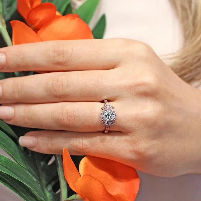 Barkev's Elegance Halo Diamond Engagement Ring