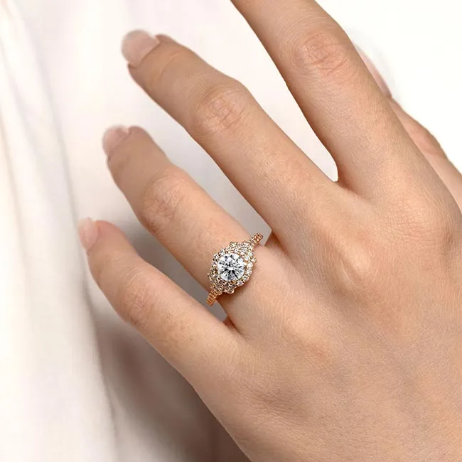 Barkev's Elegance Halo Diamond Engagement Ring