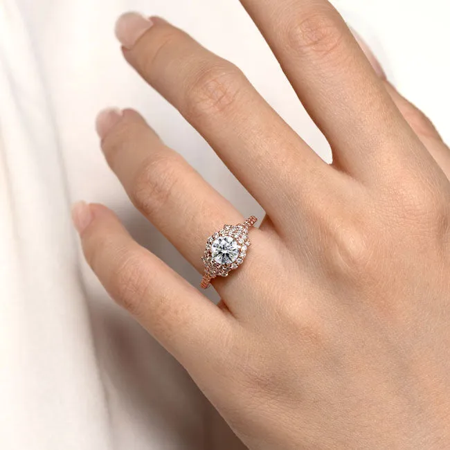 Barkev's Elegance Halo Diamond Engagement Ring