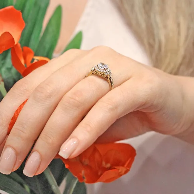 Barkev's Elegance Halo Diamond Engagement Ring