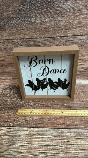 Barn Dance Block Sign