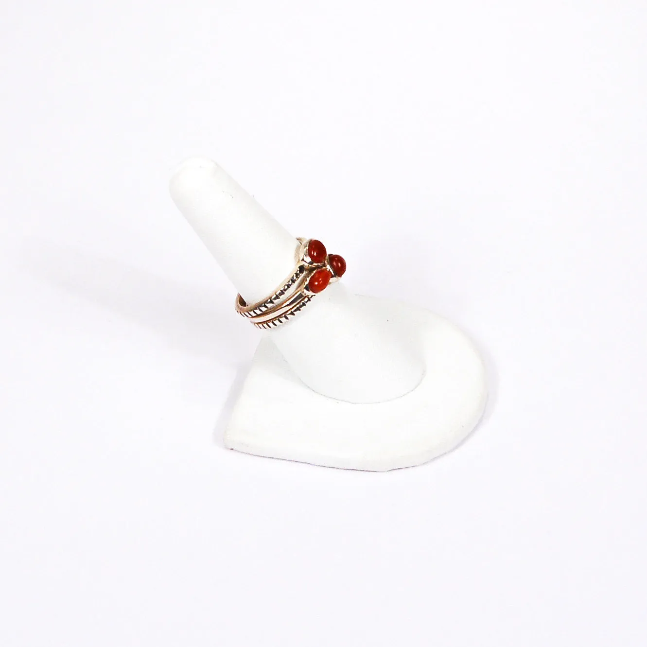 Barse Carnelian Sterling Silver Stacking Rings