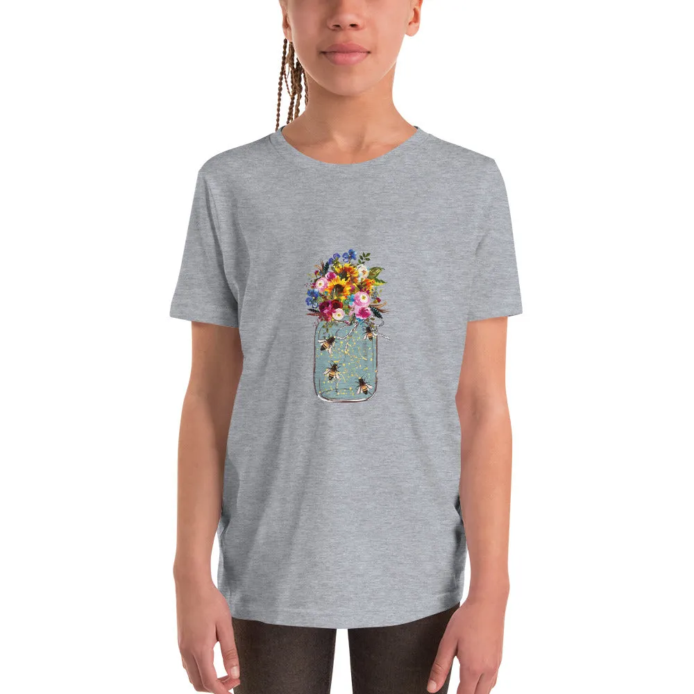 Bees in a Jar Youth Short Sleeve T-Shirt