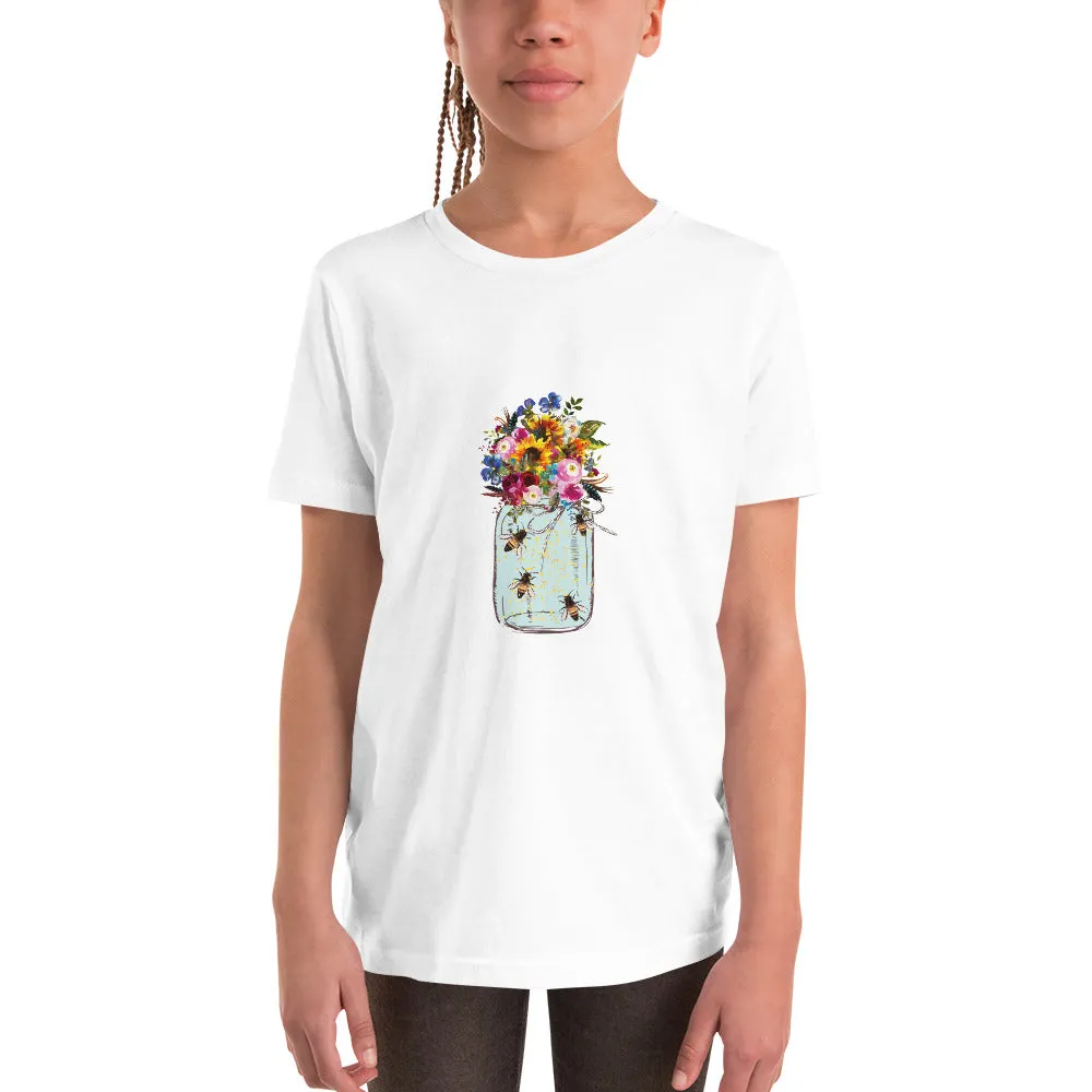 Bees in a Jar Youth Short Sleeve T-Shirt