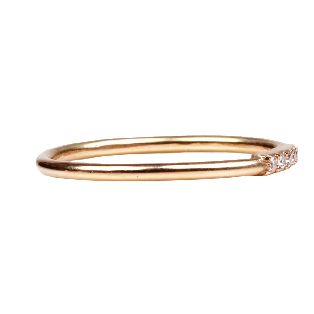 Bell & Bird Pavé set Five stone Diamond Band