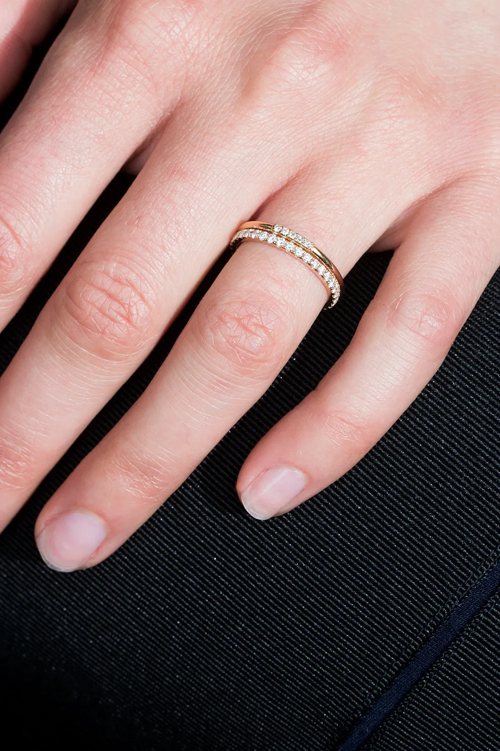 Bell & Bird Pavé set Five stone Diamond Band