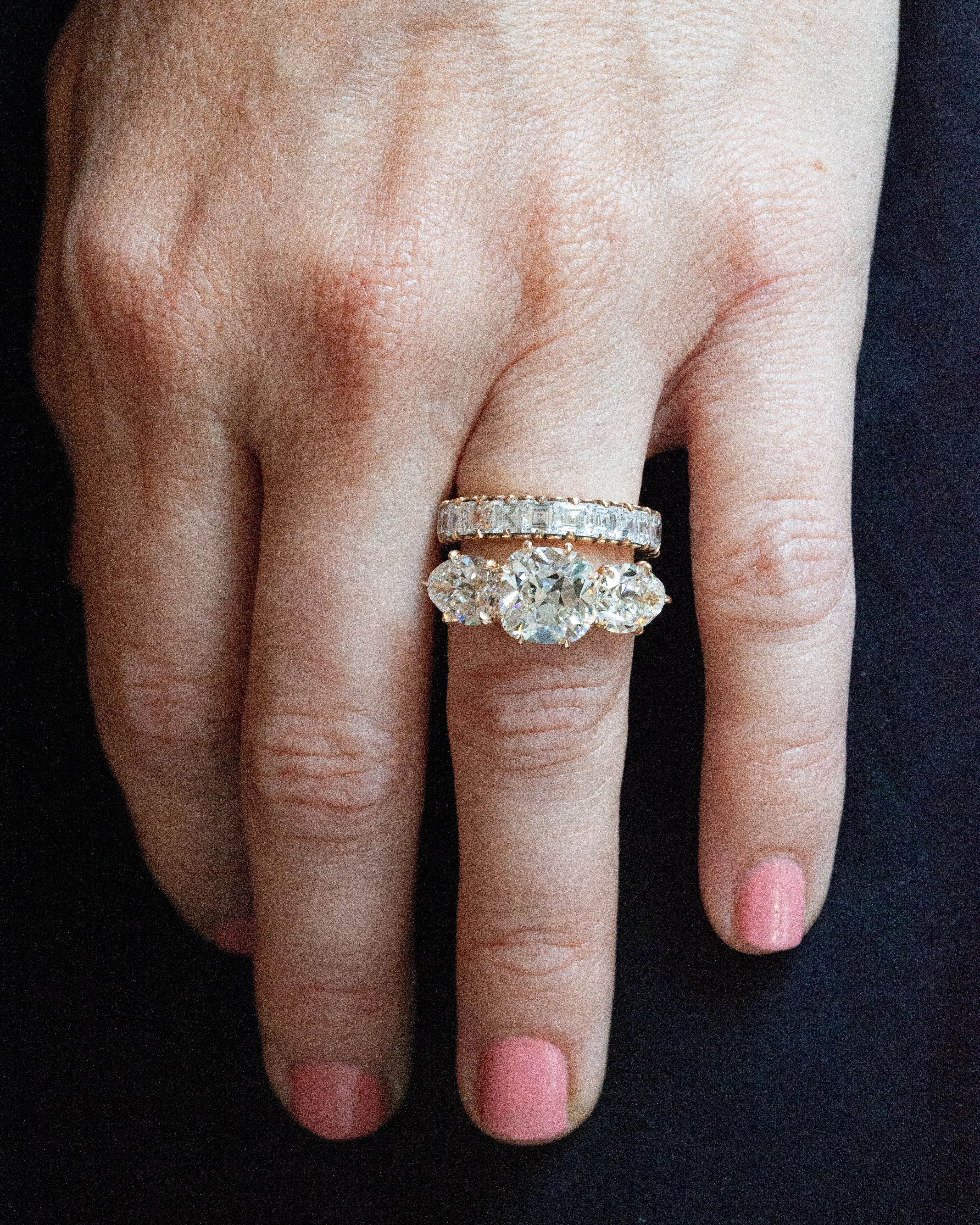 Bell & Bird Scalloped Cutdown Carré Cut Diamond Eternity Band