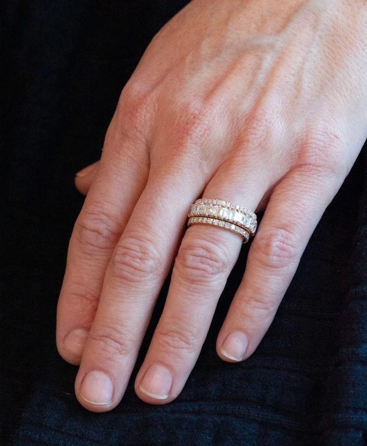 Bell & Bird Scalloped Cutdown Carré Cut Diamond Eternity Band