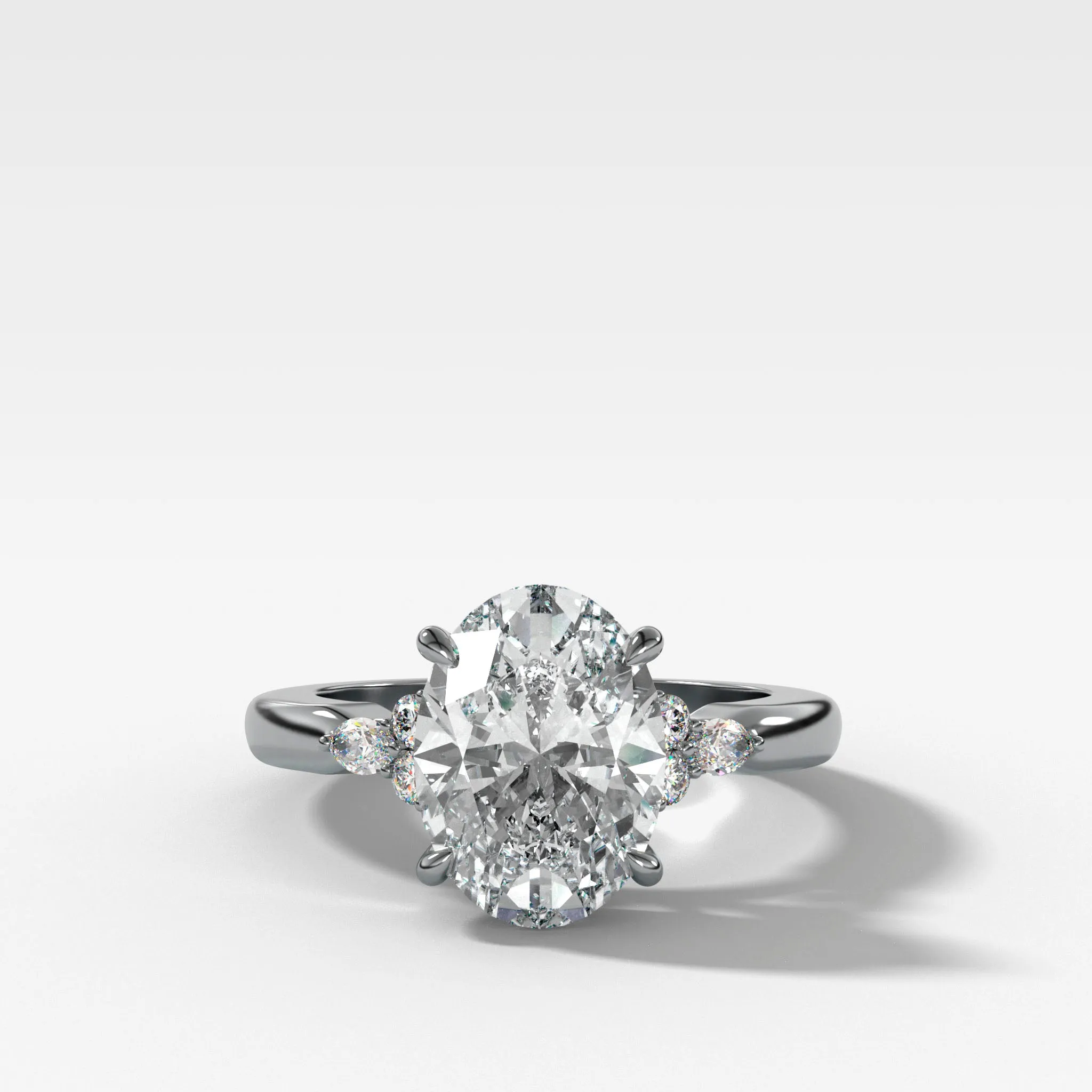 Bella Engagement Ring With Oval Cut Diamond