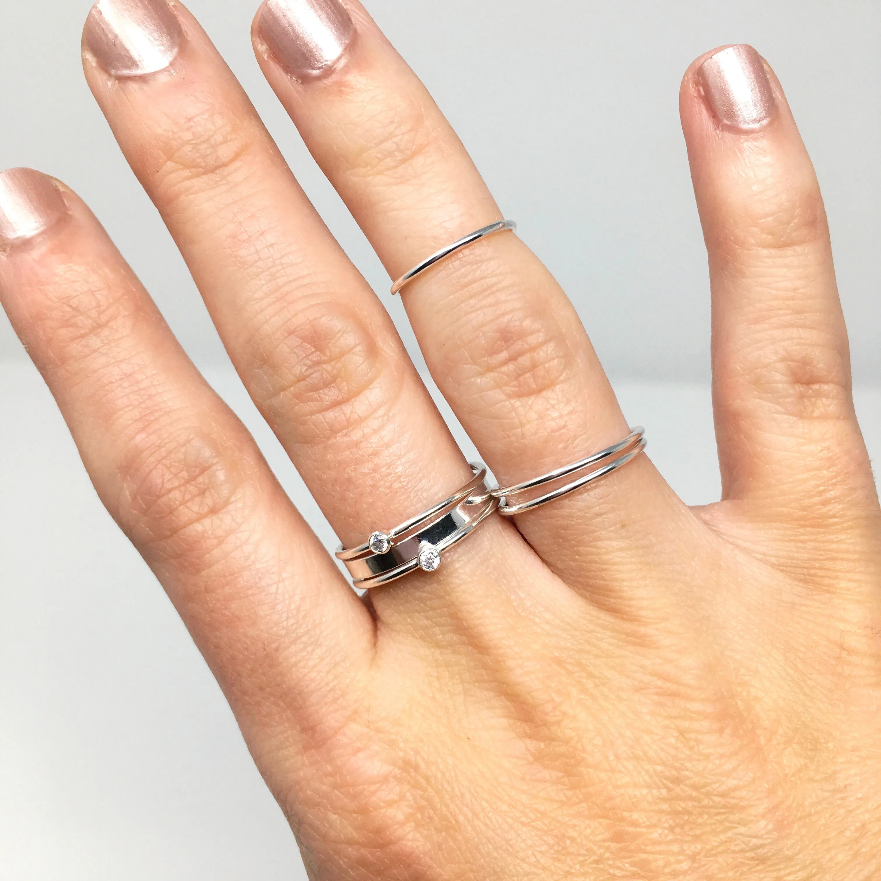 Bella Rhinestone Ring | Silver