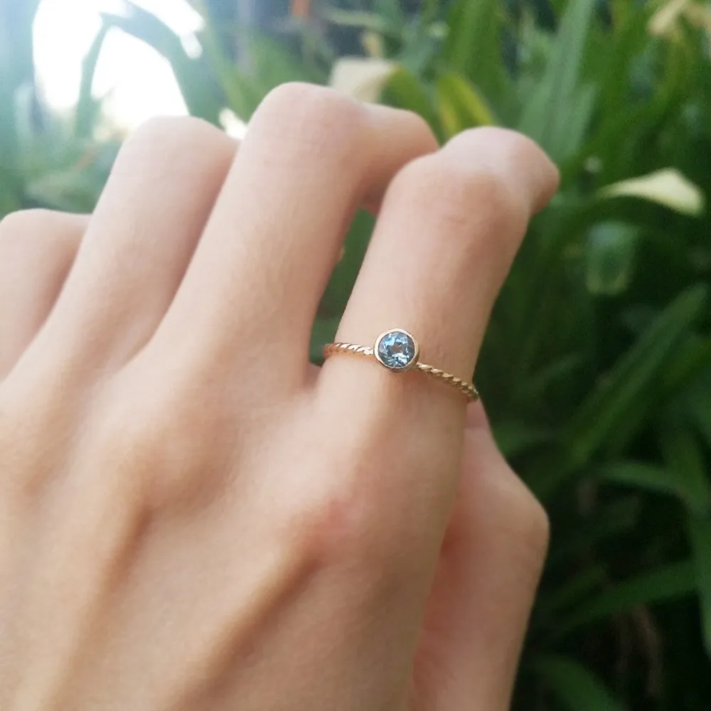 Birthstone Ring Dainty Cute Rings Handmade