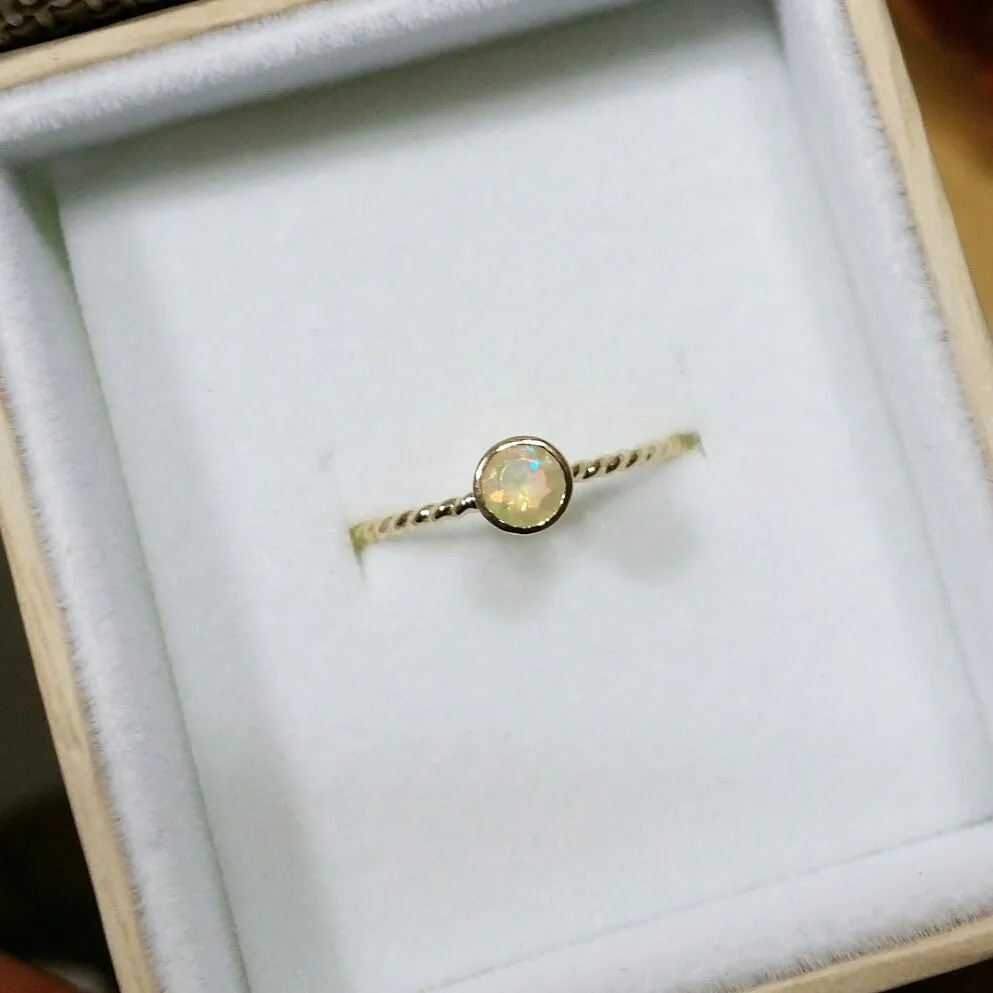 Birthstone Ring Dainty Cute Rings Handmade