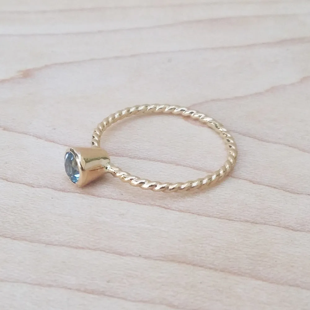 Birthstone Ring Dainty Cute Rings Handmade