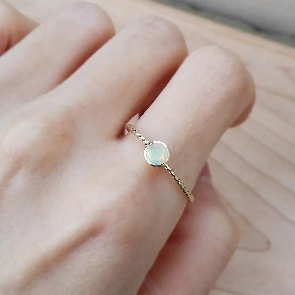 Birthstone Ring Dainty Cute Rings Handmade