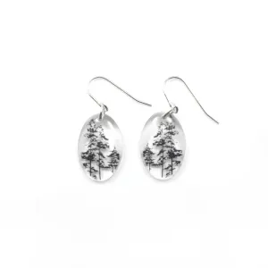 Black Drop Designs - Earrings - Small Oval (Forest)