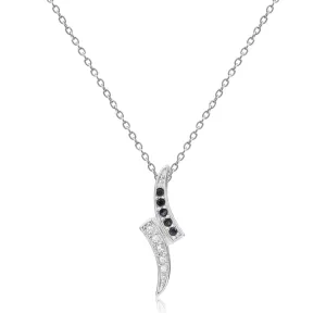 Black Sapphire Dainty Pendant Necklace