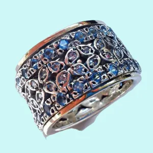 Bluenoemi Spinner Ring, Artistic Zircons ring