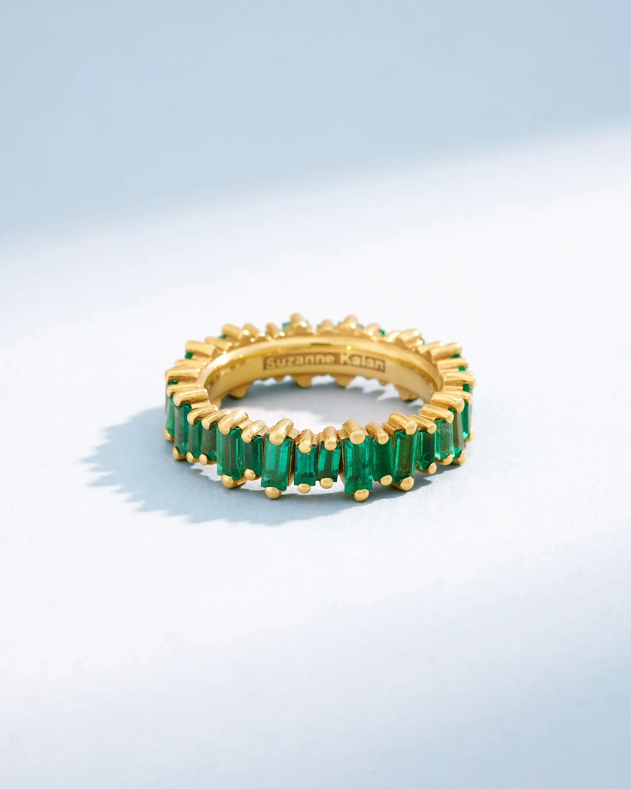 Bold Emerald Eternity Band