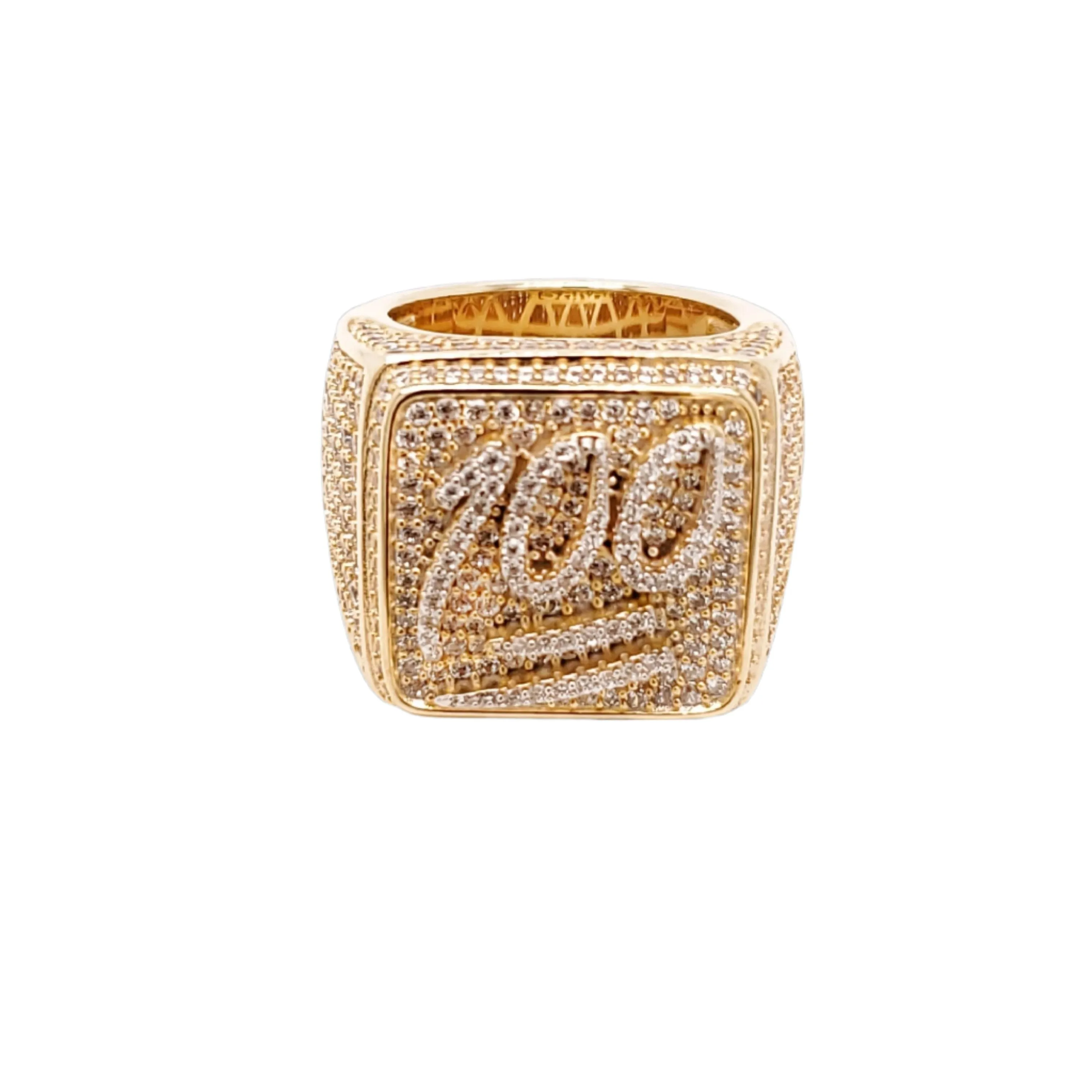 Bold Expression '100' Cubic Zirconia Ring in Sterling Silver - C165179