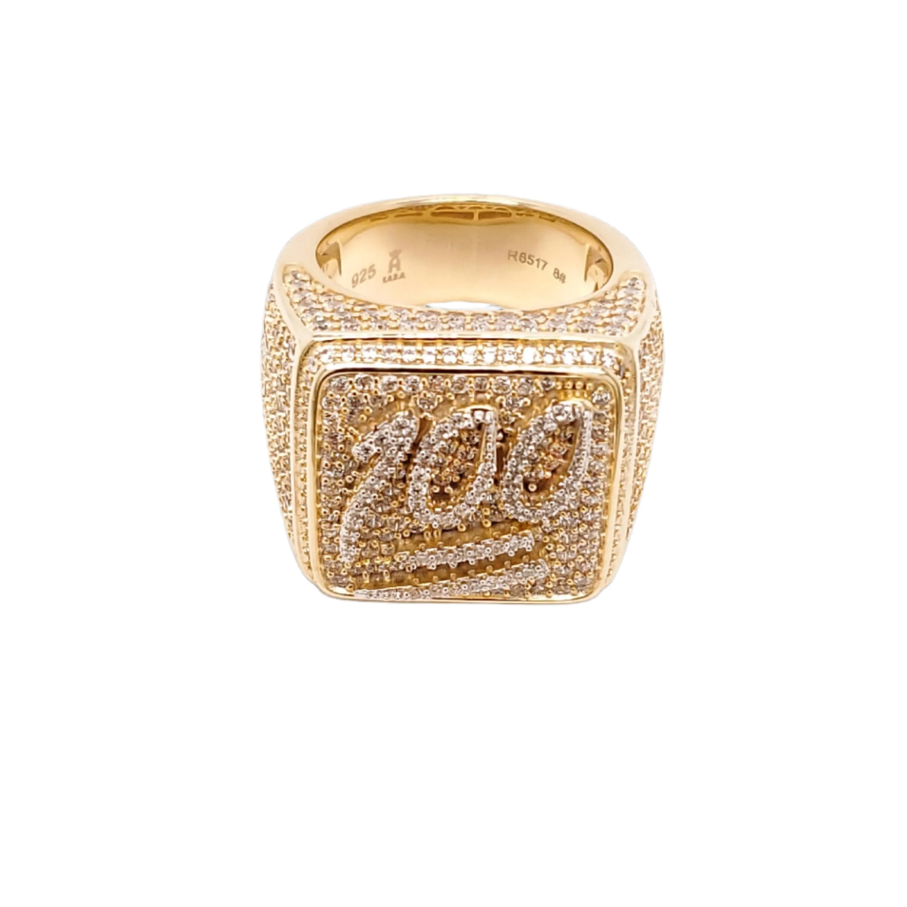 Bold Expression '100' Cubic Zirconia Ring in Sterling Silver - C165179