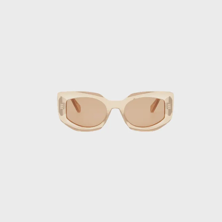 Bold Three Dots Acetate Butterfly Sunglasses in Orange