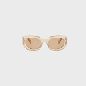 Bold Three Dots Acetate Butterfly Sunglasses in Orange