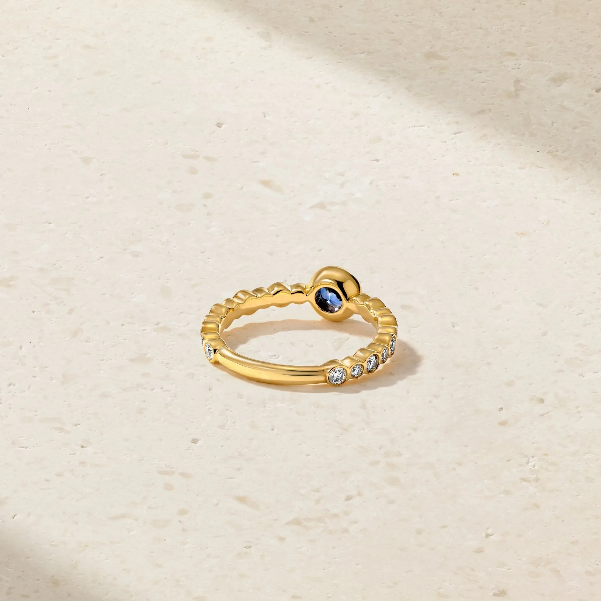 Bubbly Crescendo Sapphire and Diamond Ring